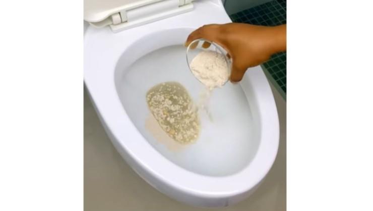 farine dans les toilettes
