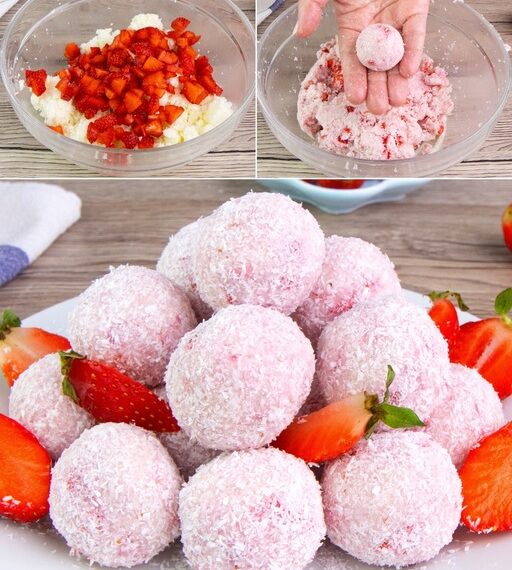 Truffes à la fraise et à la noix de coco : la recette de dessert no cook sans effort