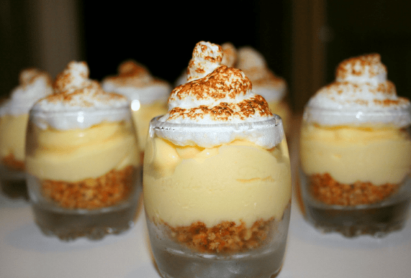 Verrines façon tarte au citron meringuée