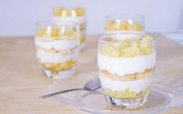 Verrines tiramisu mascarpone ananas