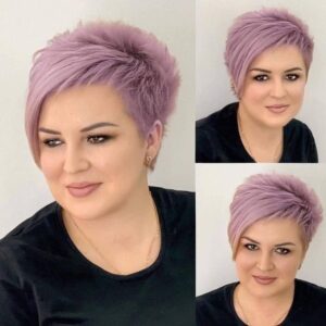 Tipps zum Kurzhaarschnitt für lila Haare