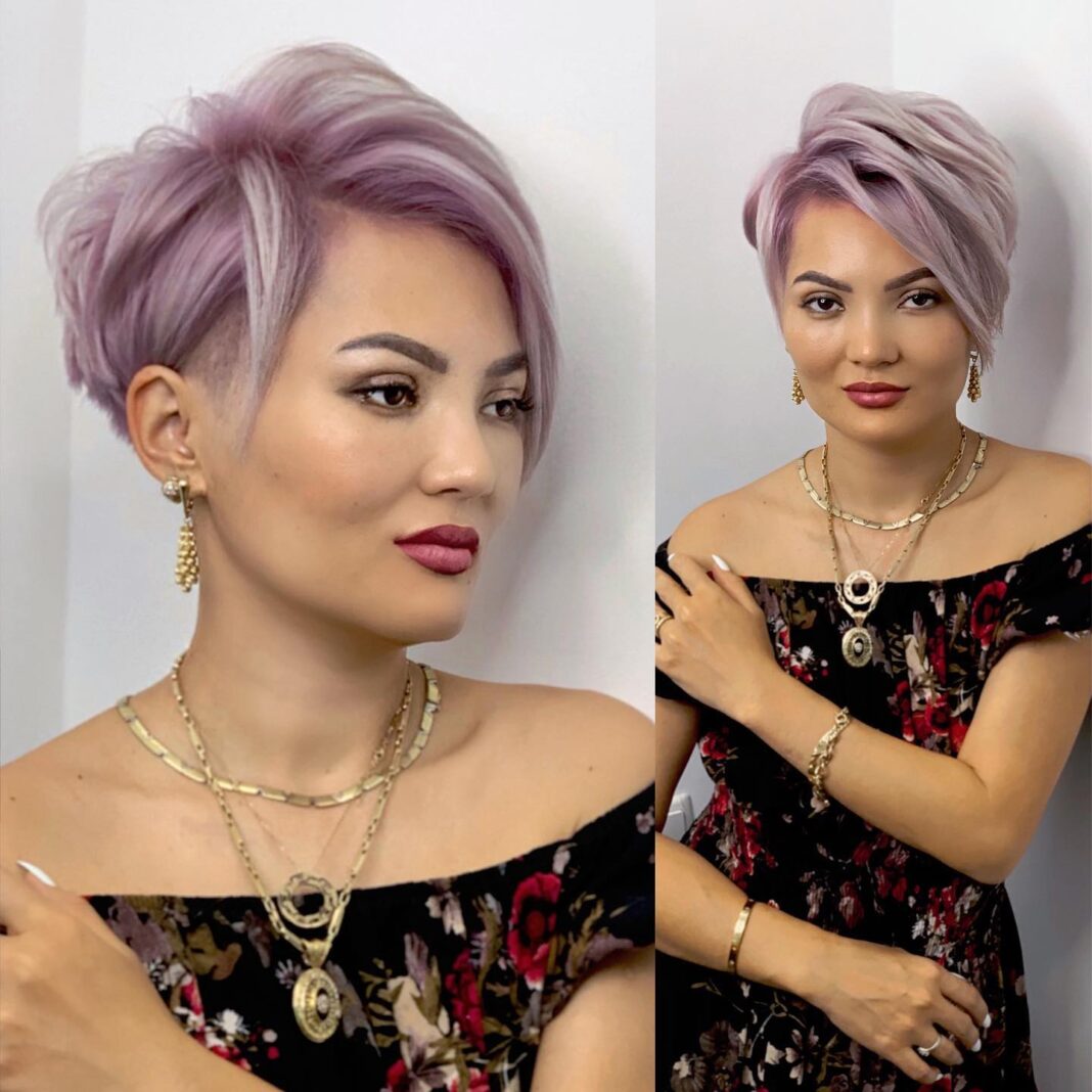 Tipps zum Kurzhaarschnitt für lila Haare