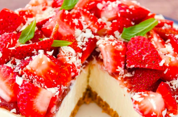 cheesecake aux fraises sans cuisson