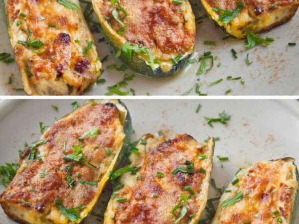 courgettes farcies a la ricotta et au lardons