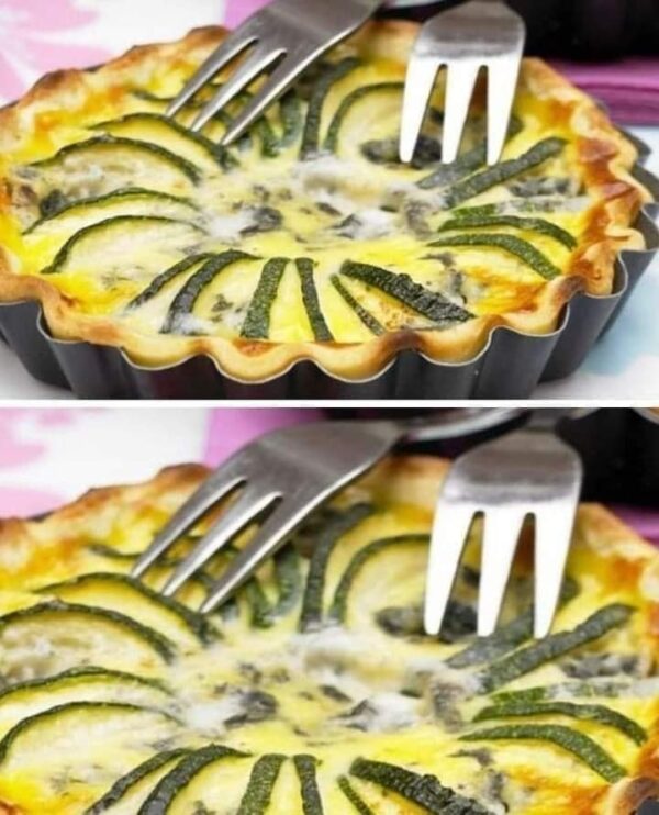 tarte aux courgettes et roquefort