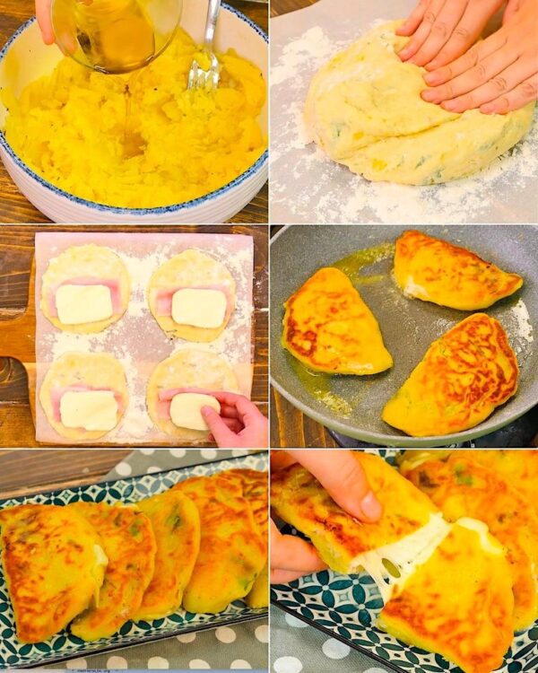 Calzone de pommes de terre : vous ne pourrez pas vous arrêter à une seule ! Juste des pommes de terre, du parmesan et de la farine ! Ils seront un succès!