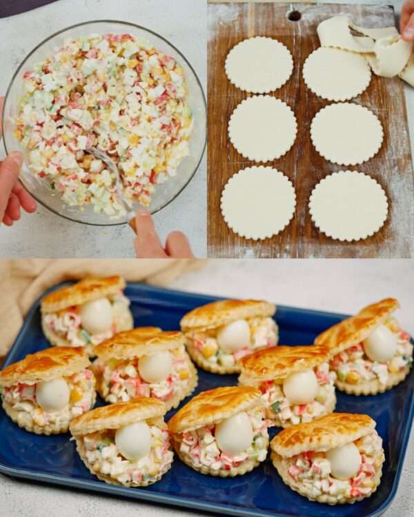 Coquilles de pâte feuilletée avec salade de Noël : comment réaliser une belle et délicieuse entrée !