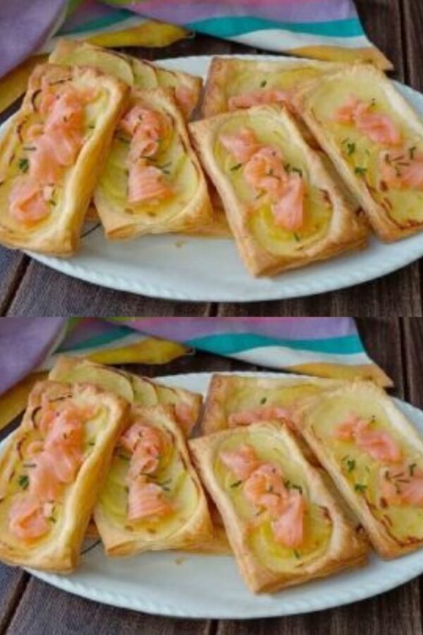 Feuilletés de saumon et de pommes de terre : croustillants et savoureux.