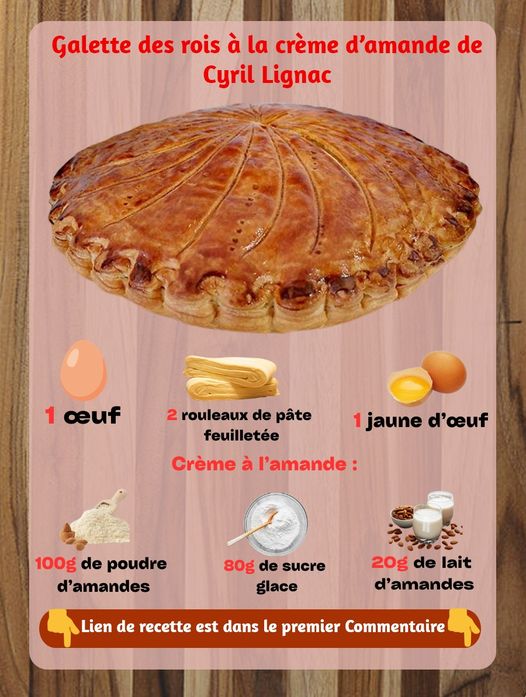 La Galette des Rois à la Crème d’Amande de Cyril Lignac