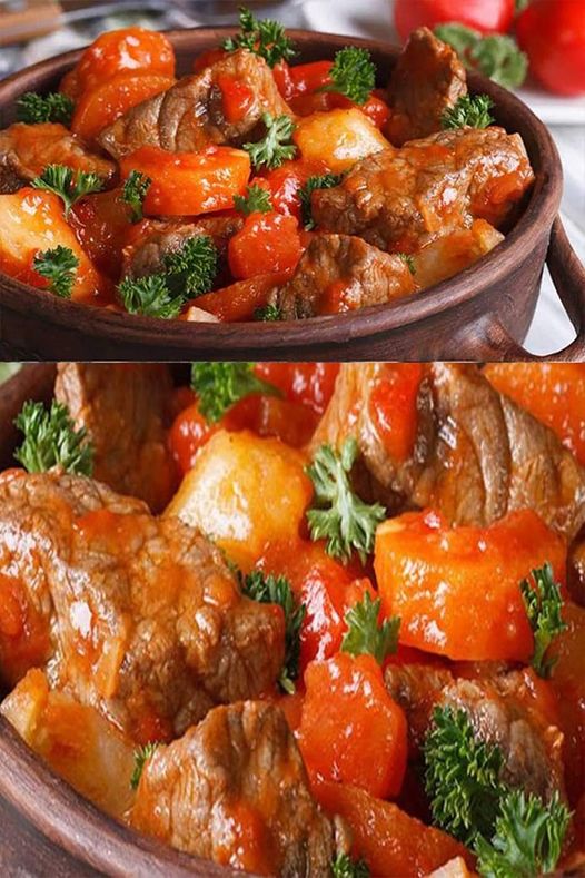 Mijoté de Bœuf aux Carottes et Sauce Tomate