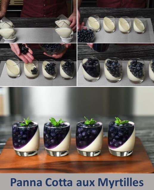 Panna Cotta aux Myrtilles