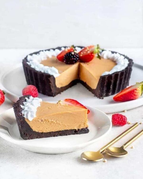 Tarte végétalienne au beurre de cacahuète