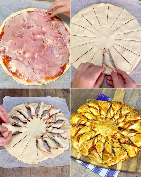 Tournesol feuilleté au parmesan et sauce tomate : facile et délicieux !