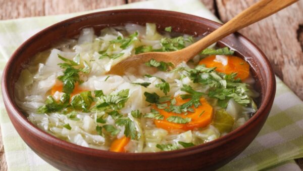 Soupe de légumes et choux