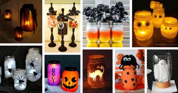 12 DIY Halloween Ideas with Glass Jars