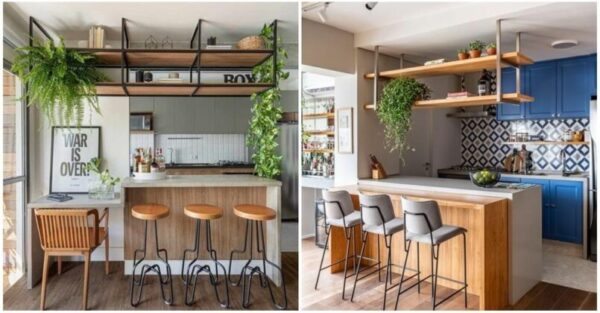 5 Ideas of Floating Shelves above the Kitchen Counter