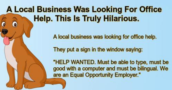 A Local Business Was Looking For Office Help