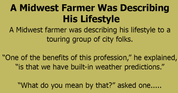 A Midwest Farmer Was Describing His Lifestyle