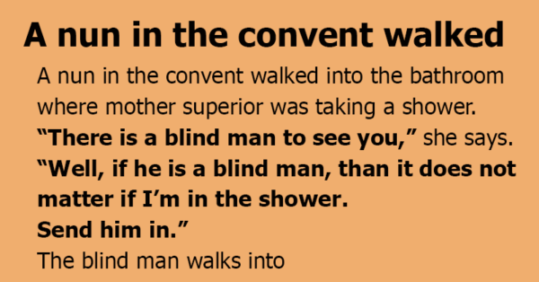 A nun in the convent walked