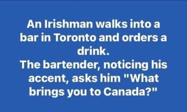 An Irishman walks