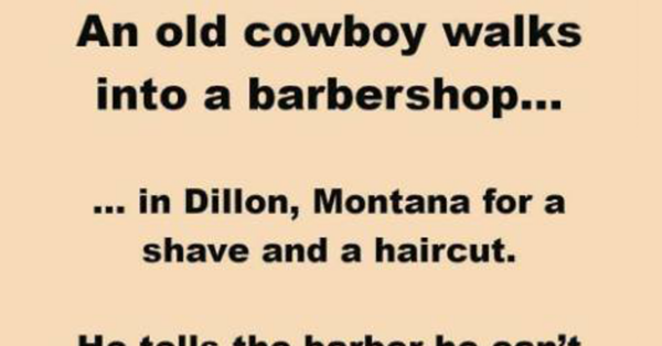 An old cowboy instantly regrets getting a shave