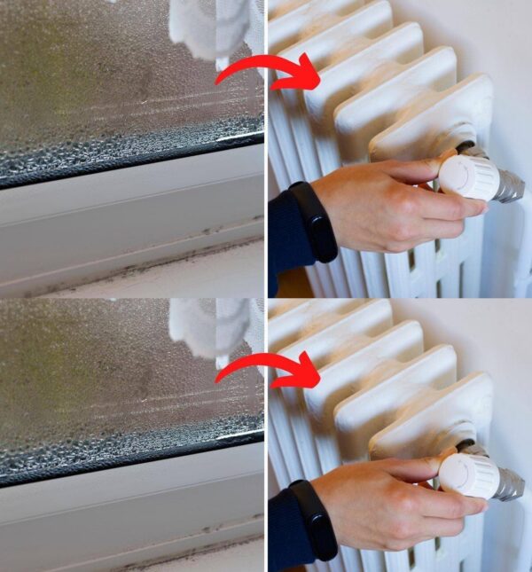 Condensation, set this temperature of the radiators and it will no longer be a problem
