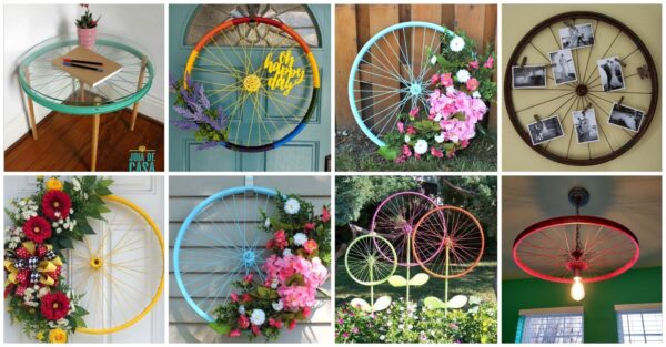 Decorative Ideas reusing Bicycle Wheels