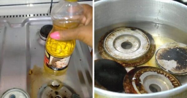 Easy way of cleaning the stove burners