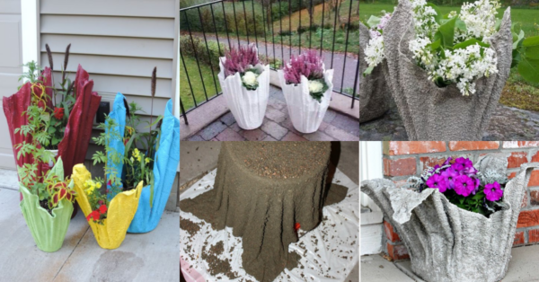 How to make Vases with towel and cement – Step by step
