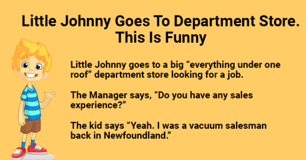 Little Johnny Goes To Department Store.