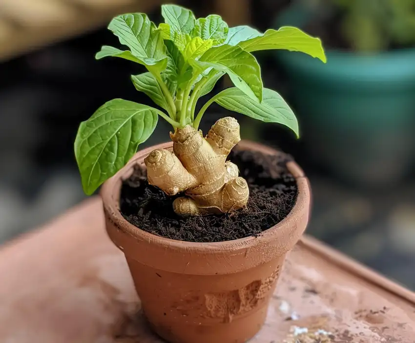 ginger in a small pot