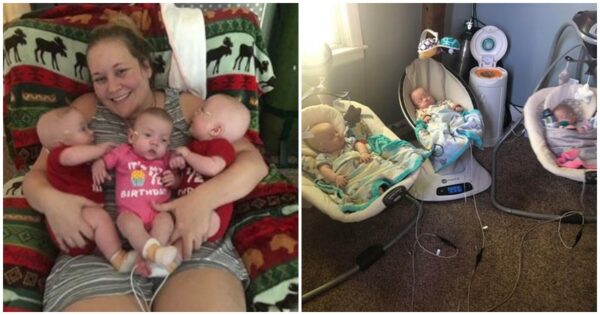 Mum Gives Birth To Triplets In Two Díffєrєnt Dєcαdєs After They Arrive 5 Days Apart