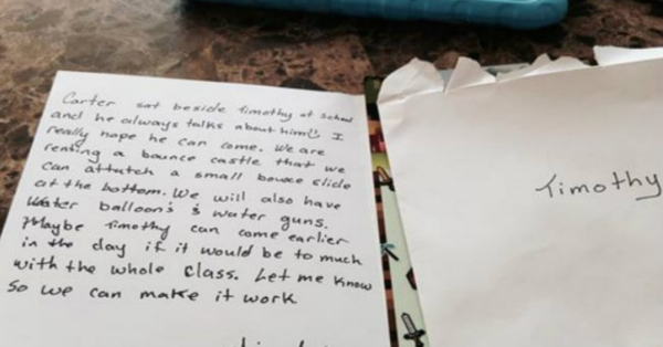 My Son Came Home With A Birthday Party Invite—When I Read The Bottom, I Burst Into Tears