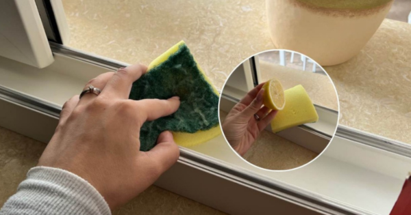 No more dirt between window cracks with the sponge technique