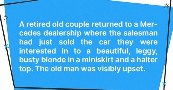 Salesman Sells Car At Discount To An Attractive Blonde