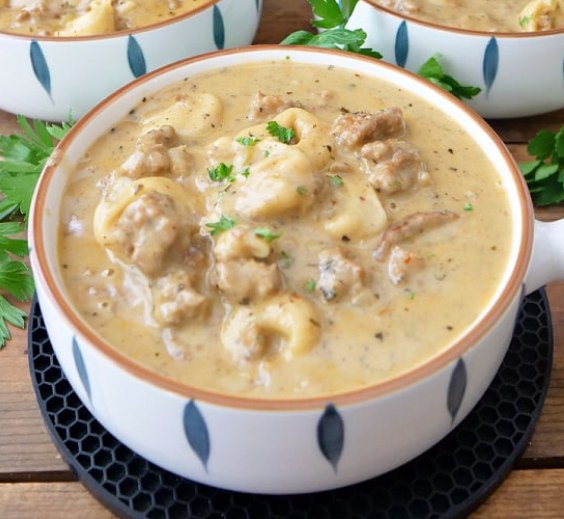 Tortellini Soup with Italian Sausage!!