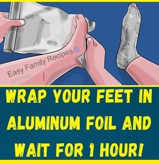 Wrapping your feet in few layers of aluminum foil