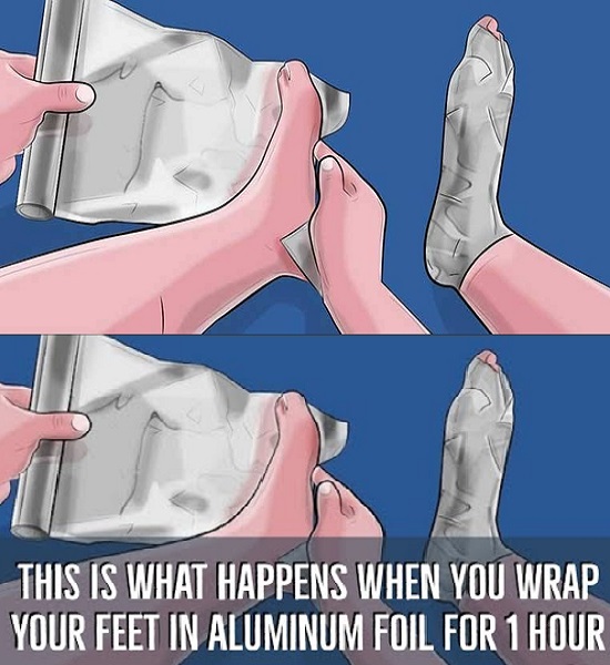 Wrapping your feet in few layers of aluminum foil